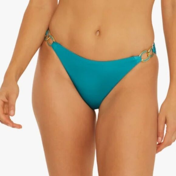 Trina Turk Women's Monaco Chain Hipster Bikini Bottom Ceramic (Teal), Sz 6. NWT - Picture 1 of 11